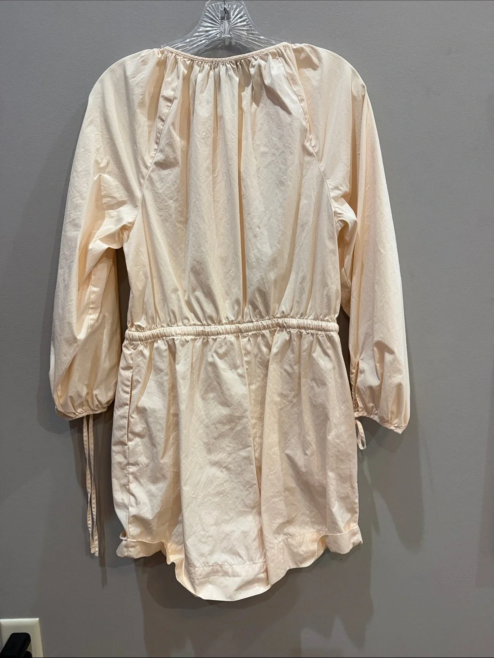 J. Crew light pink Button-Front Linen-Blend Romper